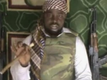 Aboubakar Shekau, l&iacute;der de Boko Haram, en una imagen de enero de 2012.