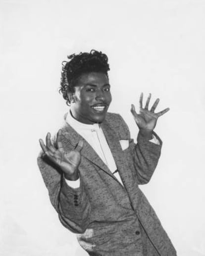 Little Richard durante la promoción de 'Don't Knock The Rock' en Los Ángeles en 1956, tres años después de haber conocido a un joven Esquerita en Georgia.