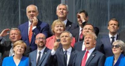 Foto de familia en la cumbre de la OTAN.