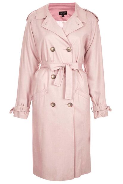 Trench rosa de Topshop (c.p.v).