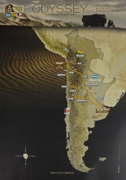 Recorrido del Rally Dakar 2015.