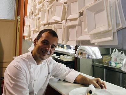 El <b><i>chef</b></i> Kisko García, ayer en el restaurante Choco.