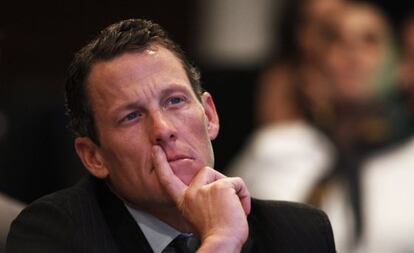 Lance Armstrong, durante un acto contra el cáncer.