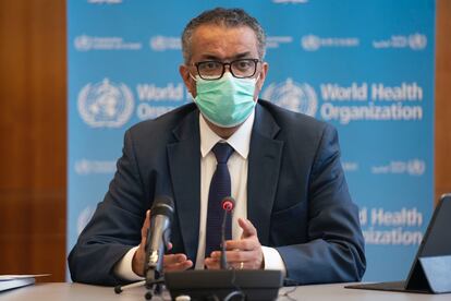 El director general de la Organización Mundial de la Salud (OMS), Tedros Adhanom Ghebreyesus, durante una reunión del Comité de Emergencias de la OMS en Ginebra el 14 de enero.