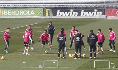 Entrenamiento del Real Madrid, en Valdebebas.