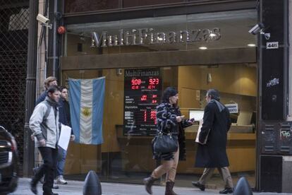 Casa de cambio en el centro de Buenos Aires