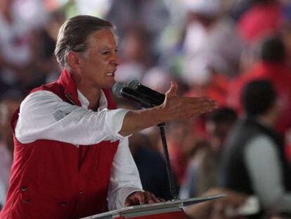 Alfredo del Mazo, durante un acto del PRI. 