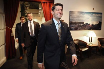 El líder republicano de la Cámara de Representantes, Paul Ryan, el pasado lunes.