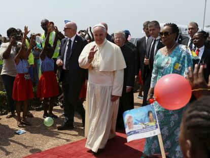 Chegada do Papa à capital Centro-Africana Bangui no domingo.