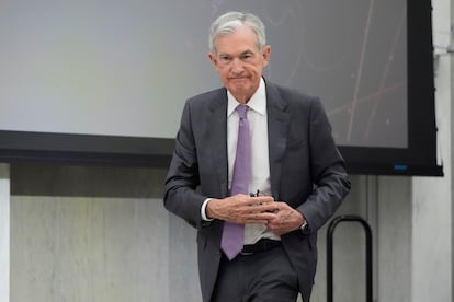 Jerome Powell, presidente de la Reserva Federal, este mes en la sede del banco central.