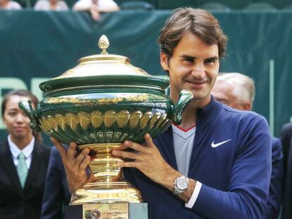 Federer, coronado en Halle. 