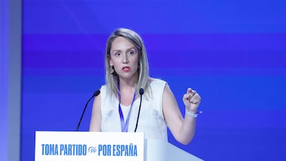 La eurodiputada del PP Alma Ezcurra interviene en la segunda jornada del Congreso del Partido Popular.