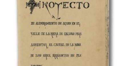 Primera página del proyecto de Antoni Gaudí del 1878.