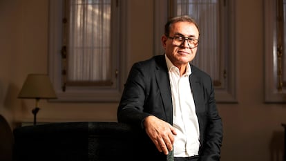 El economista Nouriel Roubini en la Fundación Rafael del Pino, antes de la entrevista.