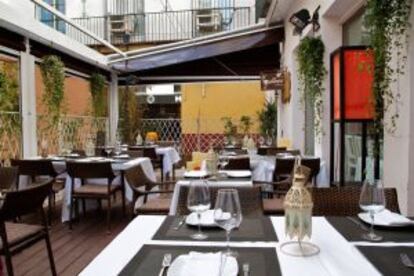 Terraza de El Gallinero de Sandra, en Sevilla.