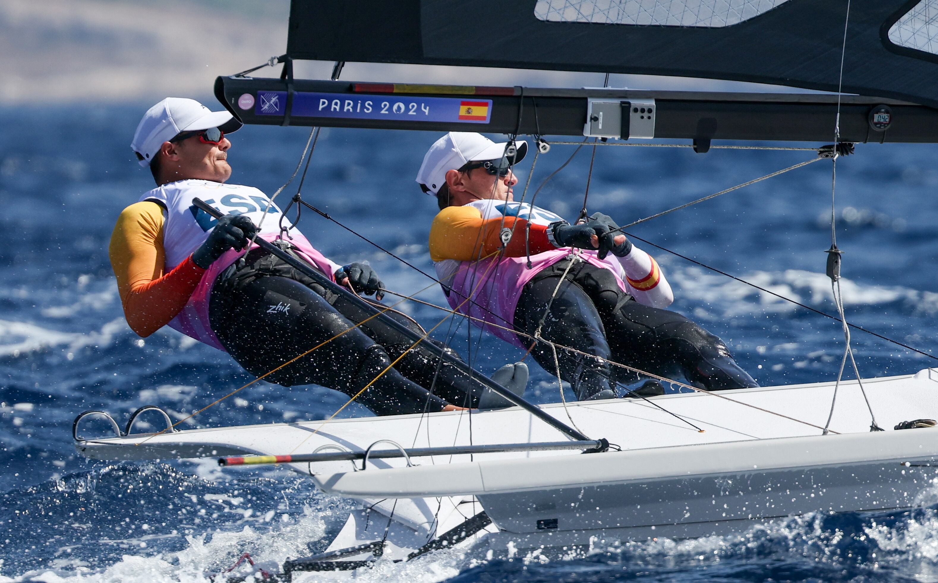 Una medalla en el aire para Diego Botín y Florian Trittel en la clase 49er de vela 