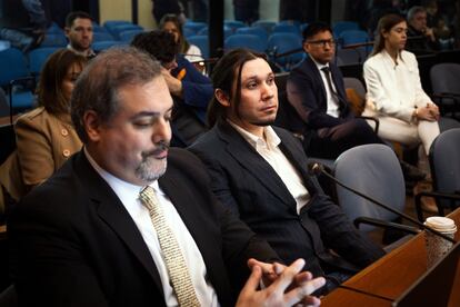 Nicolás Carrizo (right) during the trial this Wednesday in Buenos Aires. 