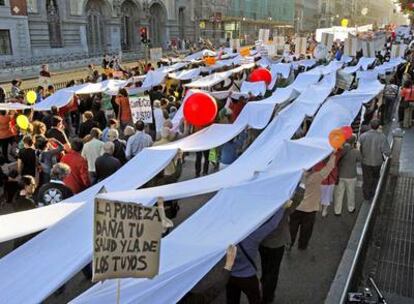 Los manifestantes pidieron que se destine el 0,7% del PIB al desarrollo.