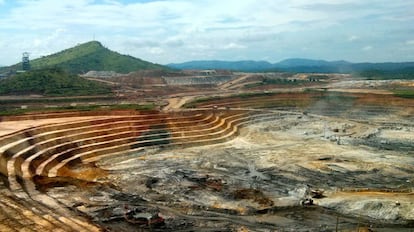 Mina de oro a campo abierto de Kibali, operada por Randgold en República Democrática del Congo. 