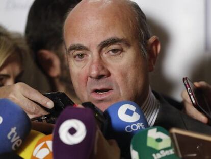 El ministro de Economía, Industria y Competitividad, Luis de Guindos.