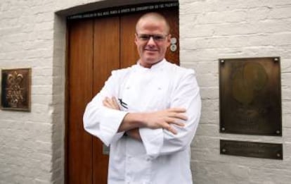 El chef Heston Blumenthal en su restaurante Fat Duck.