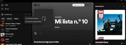 Crear lista en Spotify