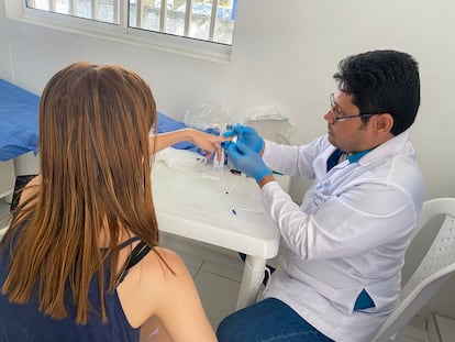 Chequeos de salud de la Estrategia 'Ningún Bebe con Chagas' en el Municipio de Piedecuesta, Colombia.