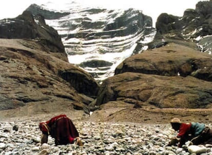 Monte Kailas, cima sagrada del reino del Tíbet.