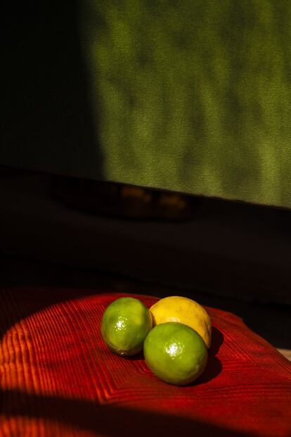 Bodegón de lima y limones.