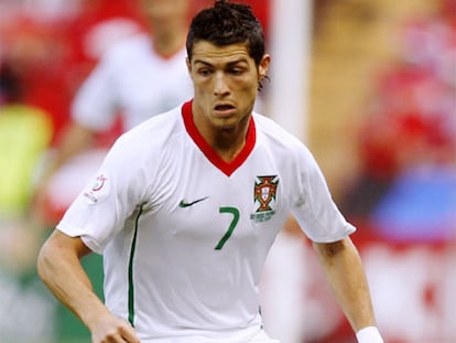 Cristiano Ronaldo en un partido con Portugal.