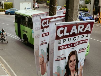 Propaganda electoral la delegación Álvaro Obregón, el 4 de abril.