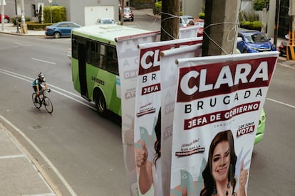 Propaganda electoral la delegación Álvaro Obregón, el 4 de abril.