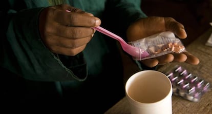 Dispensación de medicamentos en Nigeria.