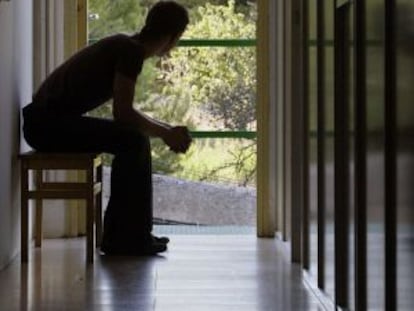 A young drug addict in a rehabilitation center in Catalonia.