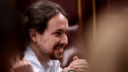 El l&iacute;der de Podemos, Pablo Iglesias. 