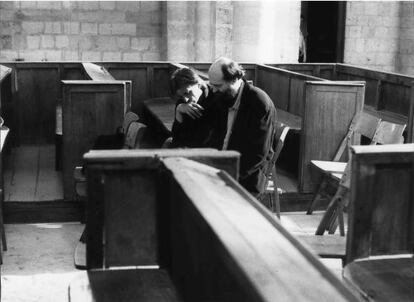 Manfred Eicher y Arvo Pärt, durante la grabación de 'Miserere', en 1989 en Rouen.