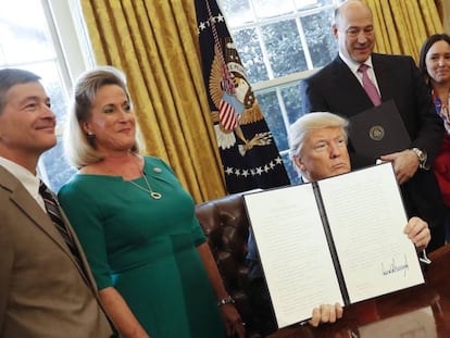 Donald Trump, en la firma del decreto