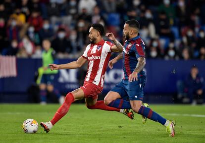 Cunha marca el segundo gol del Atlético.