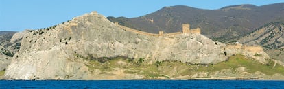 Vista de la fortaleza genovesa de Sudak, en Crimea.