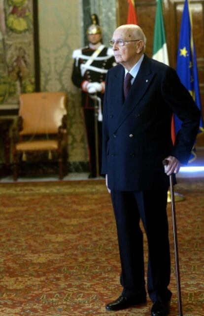 El presidente de Italia en el Palacio del Quirinal, Roma, en noviembre