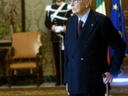 El presidente de Italia en el Palacio del Quirinal, Roma, en noviembre