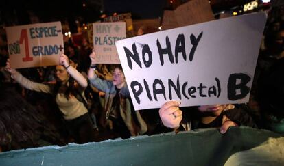 Manifestación contra el cambio climático en Santiago (Chile) la pasada semana.