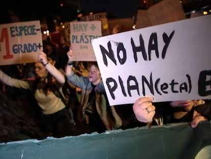 Manifestación contra el cambio climático en Santiago (Chile) la pasada semana. 