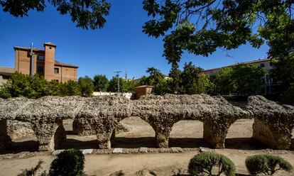 Restos del anfiteatro romano de la Vega Baja, en Toledo.