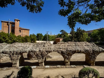 Restos del anfiteatro romano de la Vega Baja, en Toledo.