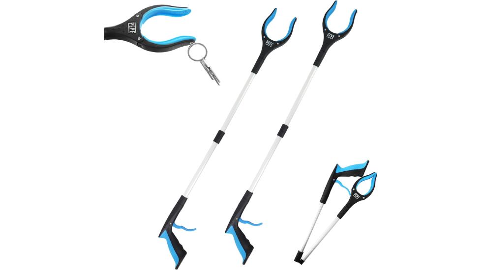 Esta pinza para recoger objetos es muy fácil de utilizar.