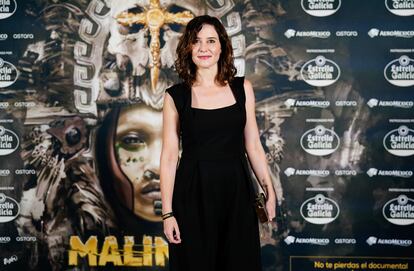 La presidenta de la Comunidad de Madrid, Isabel Díaz Ayuso, en el estreno del musical 'Malinche', en septiembre de 2022. 