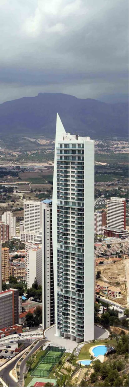 Una vista de la torre Lugano, en Benidorm.