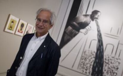 Andrés Rábago García, 'El Roto, durante la presentación de su exposición en la Nau en Valencia en 2013.