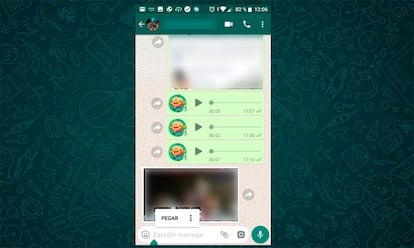 Una vez copiado el mensaje, vamos al chat de destino, y lo pegamos. De esta forma veremos cómo aparece en el chat sin ningún texto que haga pensar que el mensaje ha sido reenviado y que no lo hemos enviado nosotros originalmente.